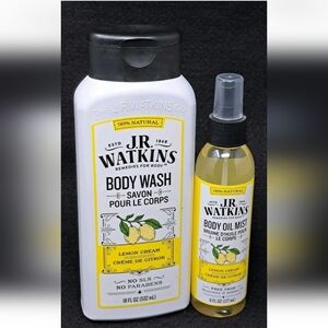 J.R. Watkins Moisturizing Lemon Cream Body Wash & Lemon Mist Oil - Discontinued